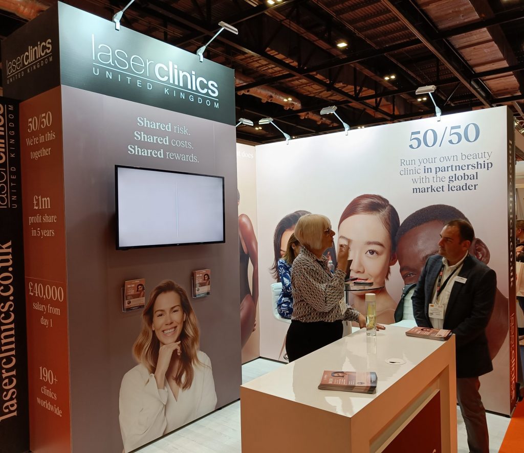 Laser Clinics franchise exhibition stand