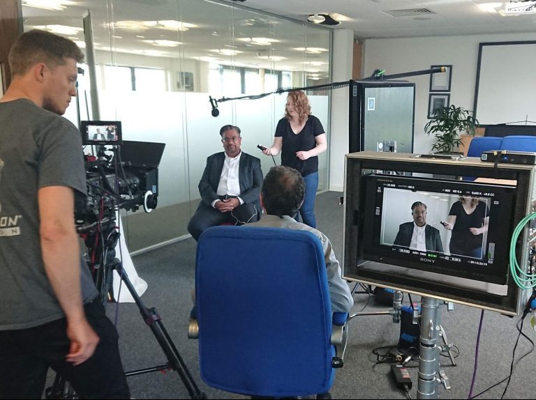 Chantry team behind the scenes video shoot with TaxAssist Accountants